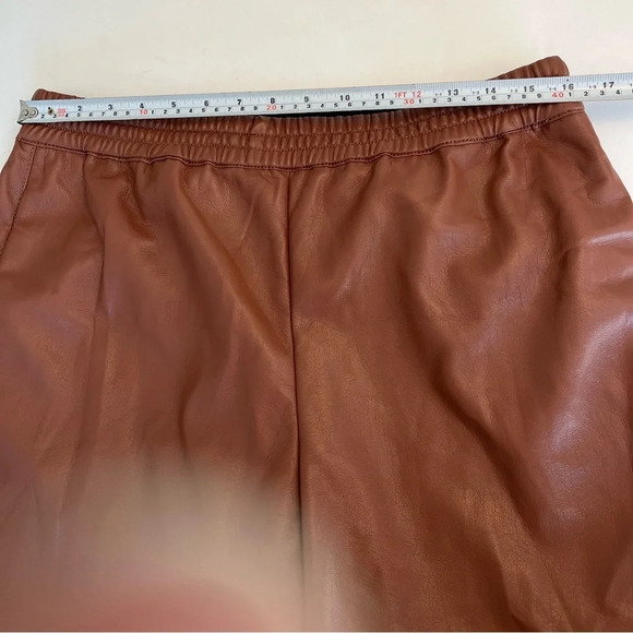 Babaton Zedel Vegan Leather Joggers Size Large, Cognac  Color. Streetwear - Picture 9 of 11